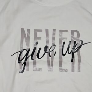 White Graphic Tee with Motivational Print